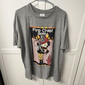 Vintage 1998 Betty Boop Fire Chief Betty Shirt Sz 2XL Firefighter Single Stitch‎